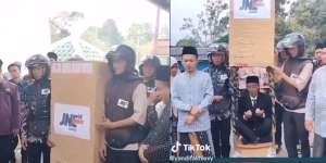 Viral Pernikahan Konsep COD, Pengantin Pria Dibungkus Kardus Diantar ke Rumah Calon Istri