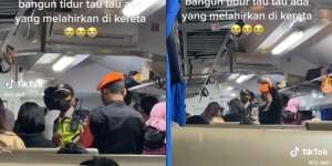 Detik-Detik Ibu Melahirkan di KA Kahuripan Bikin Heboh Satu Gerbong, Aksi Selfie Petugas Bikin Salfok