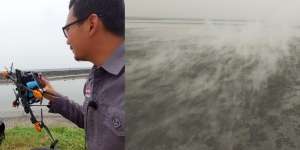 Nekat Rekam Pusat Semburan Lumpur Lapindo, Kaget Ada yang Loncat-Loncat di Balik Asap Putih Hampir Mengenai Drone