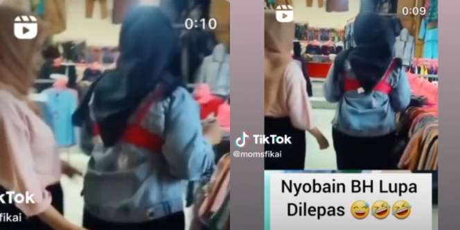 Ngakak! Lupa Lepas BH saat Nyoba di Toko Pakaian, Wanita Ini Auto Malu Serasa Mau Pindah Planet