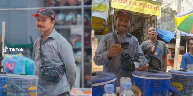 Momen Haru Saat Pedagang Tersenyum Melihat Hasil Foto Dirinya, Netizen Ikut Bahagia