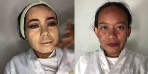 Pengantin dengan Bekas Jerawat Semuka Dirias MUA Ala Barbie, Lihat Hasilnya Bikin Syok!
