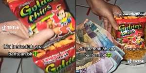 Kaya Instan! Wanita Ini Panen Hadiah Ratusan Ribu dari Ciki Rp500