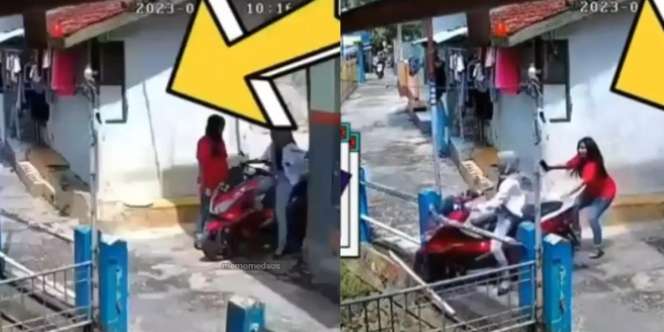 Mesin Lagi Nyala Digas Teman Saat Ngobrol, Motor Matik Tabrak Pembatas Jembatan hingga Hampir Nyemplung Sungai
