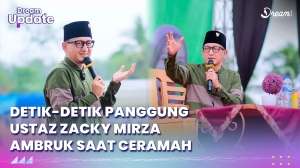 Detik-detik Panggung Ustaz Zacky Mirza Ambruk saat Ceramah 