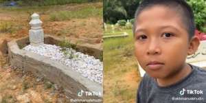 Cerita Haru Bocah 11 Tahun Angkut Batu Bata Pakai Sepeda Demi Bentengi Makam Ayah Agar Tak Hanyut Tersapu Banjir