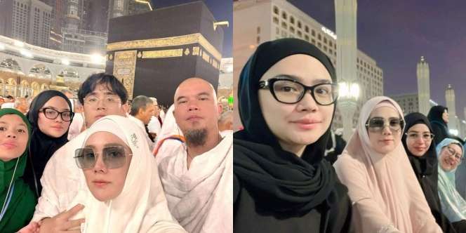 Doa Dikabulkan, 7 Potret Mulan Jamelaa Bahagia Umroh Bareng Anak dan Ahmad Dhani