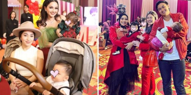 Potret Selebriti Ajak Buah Hati ke Acara Ulang Tahun Ameena, Interaksi Para Bayi Bikin Gemas