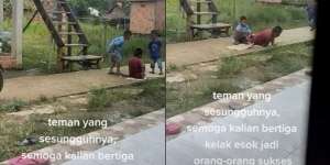 Viral Persahabatan Bocah SD dengan Teman Disabilitas, Ketulusannya Buat Netizen Menangis