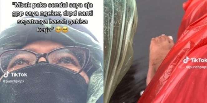 Sopir Ojol Rela Nyeker demi Sepatu Penumpang Tak Basah, Kebaikannya Buat Warganet Terharu