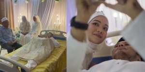 Momen Haru Pernikahan Pengantin Pria Hanya Bisa Berbaring di Hari Bahagia, Tetap Senyum Didampingi Istri yang Setia di Sisinya
