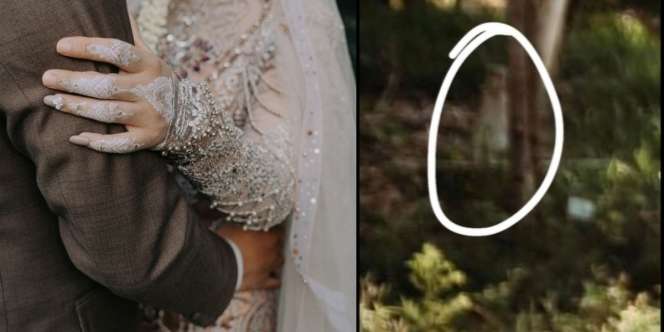 Momen Bahagia Pernikahan Berubah Jadi Horor, Sosok Balita Tertangkap Kamera Ngintip dari Balik Pohon, Ternyata Putri Pengantin Wanita