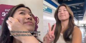 Viral Pakai Makeup di KRL, Skill Pulas Eyelinernya Tingkat Dewa