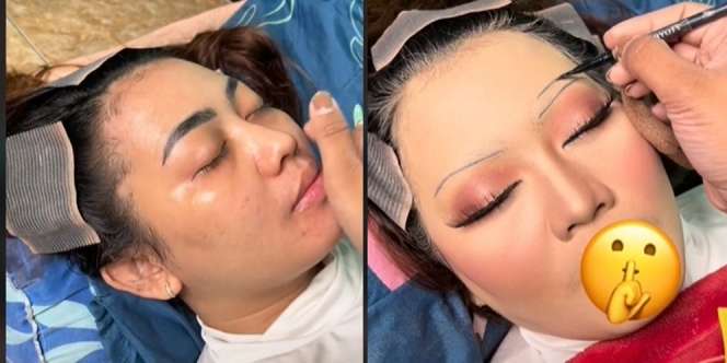 Potret Pengantin Dirias Sambil Tertidur Pulas, Tak Disangka Hasilnya Malah Begini…
