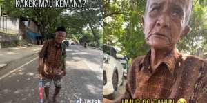 Kakek 99 Tahun Rela Berjalan Jauh demi Bayar Sewa Kos Bersama Cuucunya