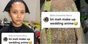Viral Pengantin Makeupnya Mirip Karakter Anime, Para Tamu Undangan Auto Nggak Kedip!