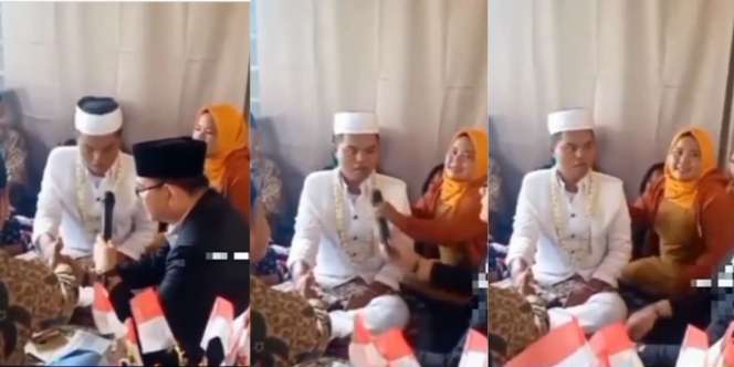 Bikin Emosi! Aksi Emak-Emak Lancang Rebut Mikrofon Penghulu Bikin Pernikahan Nyaris Batal