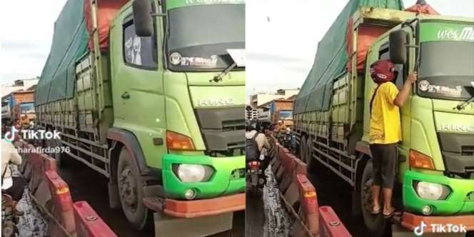 Truk Berhenti Lama di Tepi Jalan Picu Macet Panjang, Saat Dilihat ke Dalam Kabin yang Dilakukan Sopir di Luar Dugaan Semua Orang