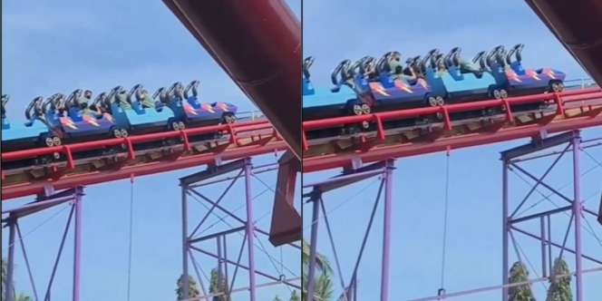 Detik-Detik Roller Coaster Dufan Macet, Pengunjung Deg-degan Terjebak di Atas