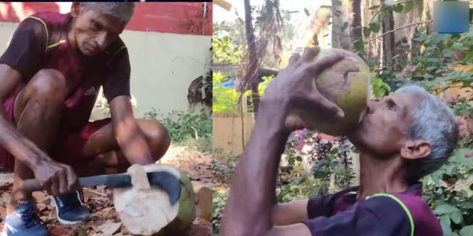 Cuma Minum Air Kelapa Muda Selama 28 Tahun, Kakek Pengidap GERD Mengaku Tetap Sehat dan Bugar