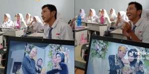 Nobar Video Hasil Ujian Praktek Menikah, Reaksi Siswa Sekelas Bikin Senyum-Senyum Sendiri