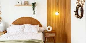 Hanya Tempel Wood Panel, Kamar Tidur Langsung Mewah