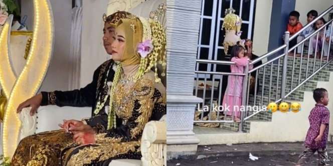 Di Pelaminan Santuy Remas-Remas Tangan Mempelai Wanita, Pengantin Pria Nangis Kejer saat Ditinggal Pulang Orangtuanya