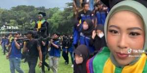 Momen Memorable Mahasiswi Teknik Mesin Diwisuda: Diarak Keliling Kampus Seperti Seorang Ratu