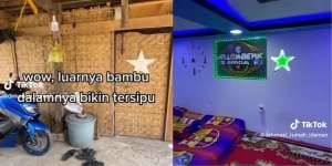 Dari Luar Rumah Bambu Reyot, Interior dan Perabotan di Dalamnya Tak Terduga