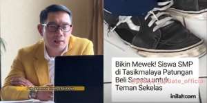 Ingat Video Viral Siswa SMP Patungan Beli Sepatu Buat Rekannya, Gubernur Ridwan Kamil Beri Kado Lebih Mengejutkan