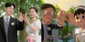 Manisnya Pengantin Cosplay Jadi Nobita dan Shizuka, bak Stand By Me Kehidupan Nyata, Seberapa Mirip?