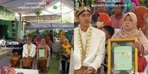 Bingkai di Samping Pengantin Bikin Salfok, Ternyata Mahar Isi Sertifikat Tanah dan Emas