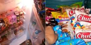 Viral Kamar Kos dengan Isi Jajanan Lengkap Mirip Minimarket, Warganet: Welcome Diabet