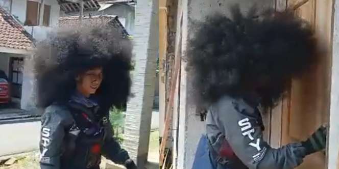 Viral! Bukannya Terlihat Sangar, Penampilan Debt Collector Berambut Afro Ini Bikin Salfok, Empat Tahun Tak Pernah Dicukur