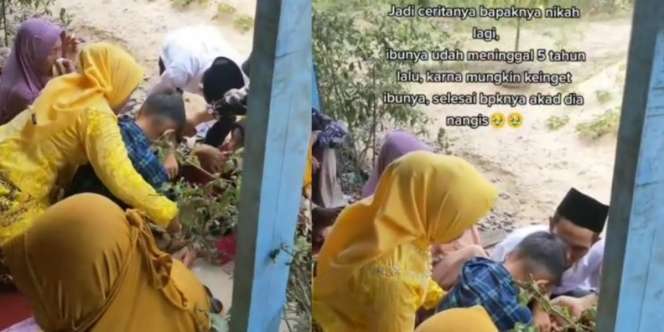 Ayahnya Menikah Lagi, Bocah Ini Langsung Nangis Teringat Almarhumah Ibu