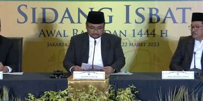 Hasil Sidang Isbat: 1 Ramadan 1444 Hijriyah Jatuh di Hari Kamis 23 Maret 2023