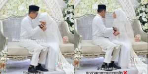 Momen Haru Pengantin Pria Nangis Saat Istrinya Cium Tangan, Ekspresinya Tulus Banget