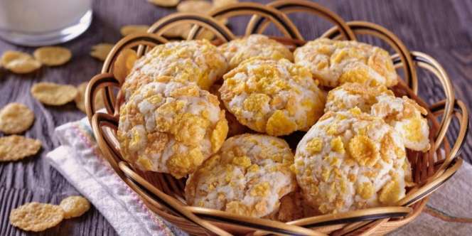 Kue Kering Crunchy Cornflakes Cookies untuk Camilan Hari Raya