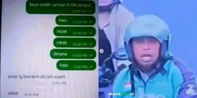 Disuruh Sabar, Driver Ojol Ini Menunggu Penumpang yang Sedang Berantem dengan Suaminya