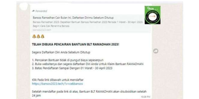 Cek Fakta: Tautan Pendaftaran Pencairan Bantuan BLT Ramadan 2023