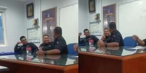 Asyik Kunyah Permen Saat Rapat, Polisi Lupa Kalau Hari Pertama Puasa, Ekspresinya Bikin Ngakak