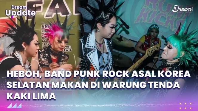 Heboh, Band Punk Rock Asal Korea Selatan Makan di Warung Tenda Kaki Lima