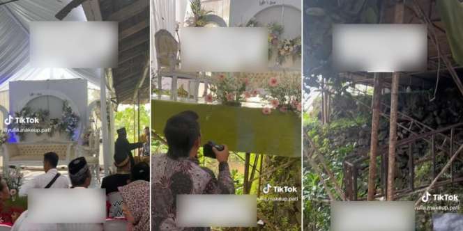 Ekstrem! Panggung Pelaminan di Pati Ini Sebagian 'Melayang' Cuma Ditopang Besi Kecil, Netizen: 'Nikah Sambil Uji Nyali'