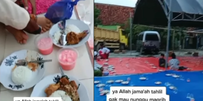 Viral Video Jemaah Tahlilan Bubar Sebelum Buka Puasa, Padahal Sudah Disiapin Takjil dan Makanan