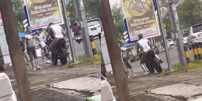 Viral Gaya Manusia Silver Naik Moge Mahal Usai Ngamen di Jalan, Warganet: Mau Ngasih Tapi Lebih Kasihan Sama Diri Sendiri