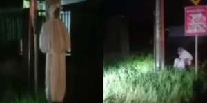 Prank Pocong Pinggir Jalan, Pria ini Jadi Bulan-bulanan Warga Berujung ke Kantor Polisi