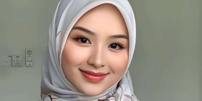 Hijab Sweet Style nan Anggun dari Kerudung Segi Empat Bermotif