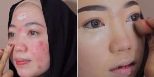 Potret Transformasi Makeup Pengantin dengan Wajah Berjerawat, Hasilnya Bikin Tercengang, Teknik MUA Bukang Kaleng-kaleng!