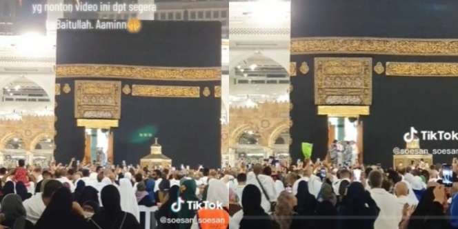 Masya Allah! Jemaah Umroh Indonesia Lihat Pintu Ka’bah Terbuka