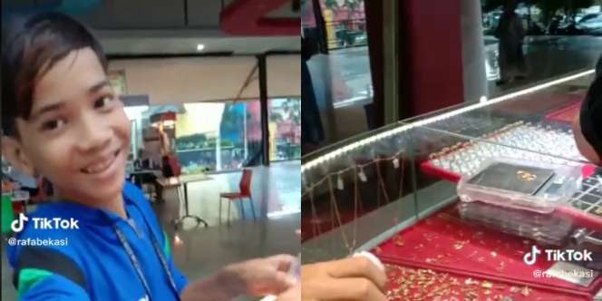MasyaAllah, Bocah Laki-Laki Ini Beli Emas Buat Sang Ibu dari Jualan Telur Ikan Sapu-Sapu